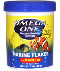 Omega One Garlic Marine Flakes for Saltwater Fish (1 oz)