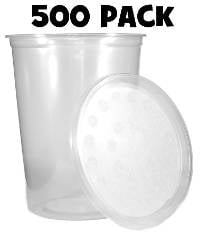 Plastic Insect Cup & FABRIC Lid (32 oz. - 500 count)