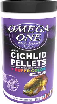 Omega One Super Color Large Sinking Cichlid Pellets (20 oz)