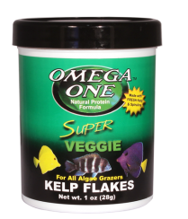 Omega One Super Kelp Flakes Fish Food for Algae Eaters (1 oz)