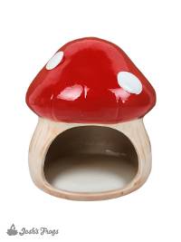 Ceramic Mushroom Hide - Red (Large)