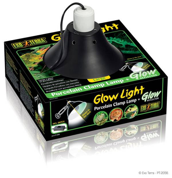 Máxima Confusión primavera Exo Terra Glow Light Porcelain Clamp Lamp (Large)