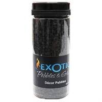 Exotic Pebbles Black Pebbles 1.65lb Deco Jar (4-6mm pieces)