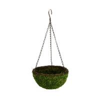 SuperMoss MossWeave Round Hanging Basket with Wicker Rim (12 inch)