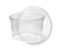 CLEAR Plastic Display Cups with Lids (16 oz. - 50 count sleeve)