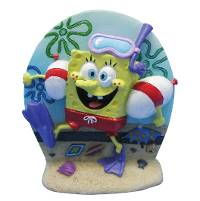 Penn-Plax Nickelodeon SpongeBob Scuba Diver Aerating Aquarium Ornament (3" Tall)