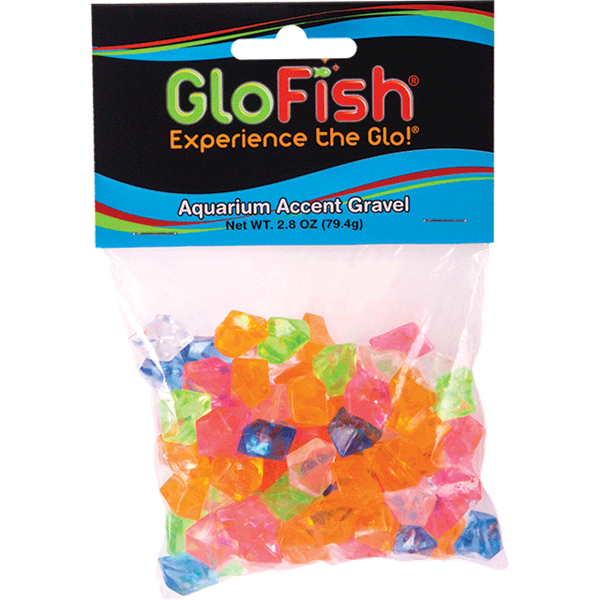 Tetra GloFish Aquarium Accent Gravel (2.5 oz - Neon Multi-Colored)