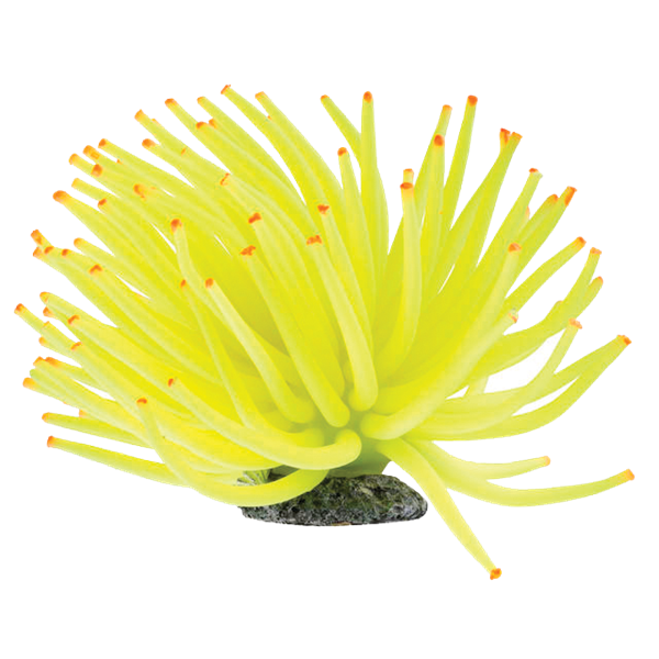 Tetra GloFish Anemone Aquarium Ornament (Yellow)