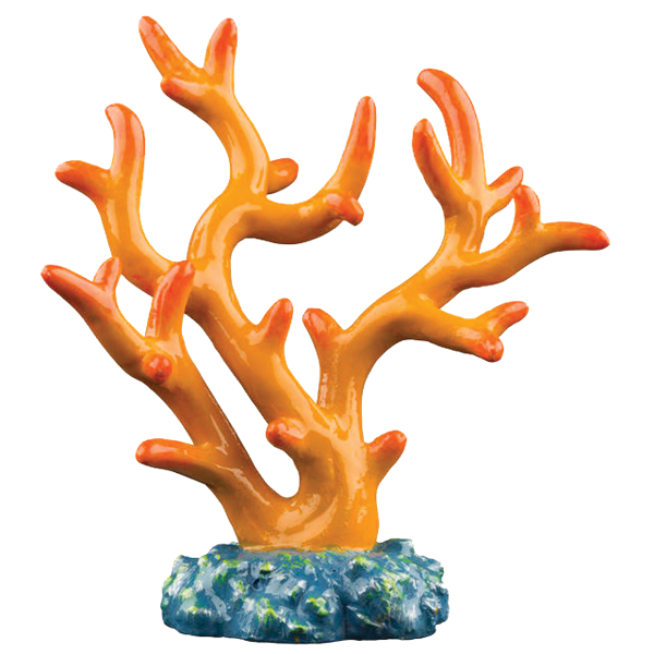 Tetra GloFish Branch Coral Aquarium Ornament (Small - Orange/Yellow)