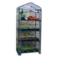 4-Tier Mini Indoor/Outdoor Greenhouse with Plastic Cover