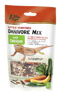 Zilla Reptile Munchies Omnivore Mix with Calcium (4 oz, 113 g)